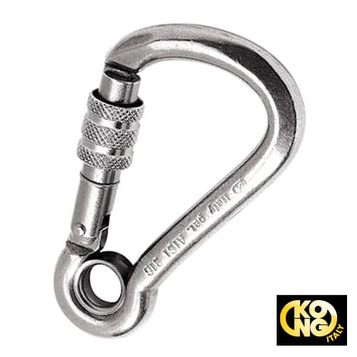 Kong Carbine Hook Asymmetric Screw Lock - Stainless Steel Marine Grade 316